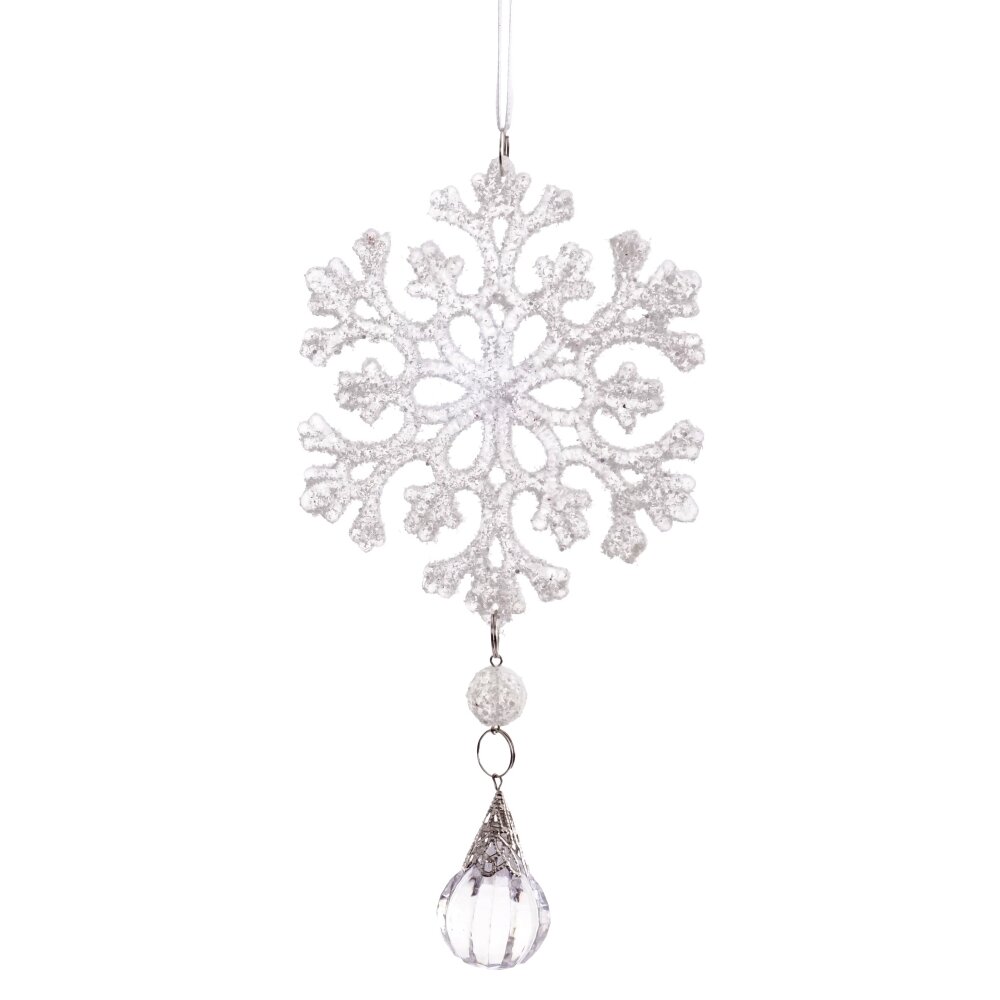 Украшение новогоднее "Снежинка", L10 W3 H20 см оптом Купить Украшение новогоднее "Снежинка", L10 W3 H20 см оптом