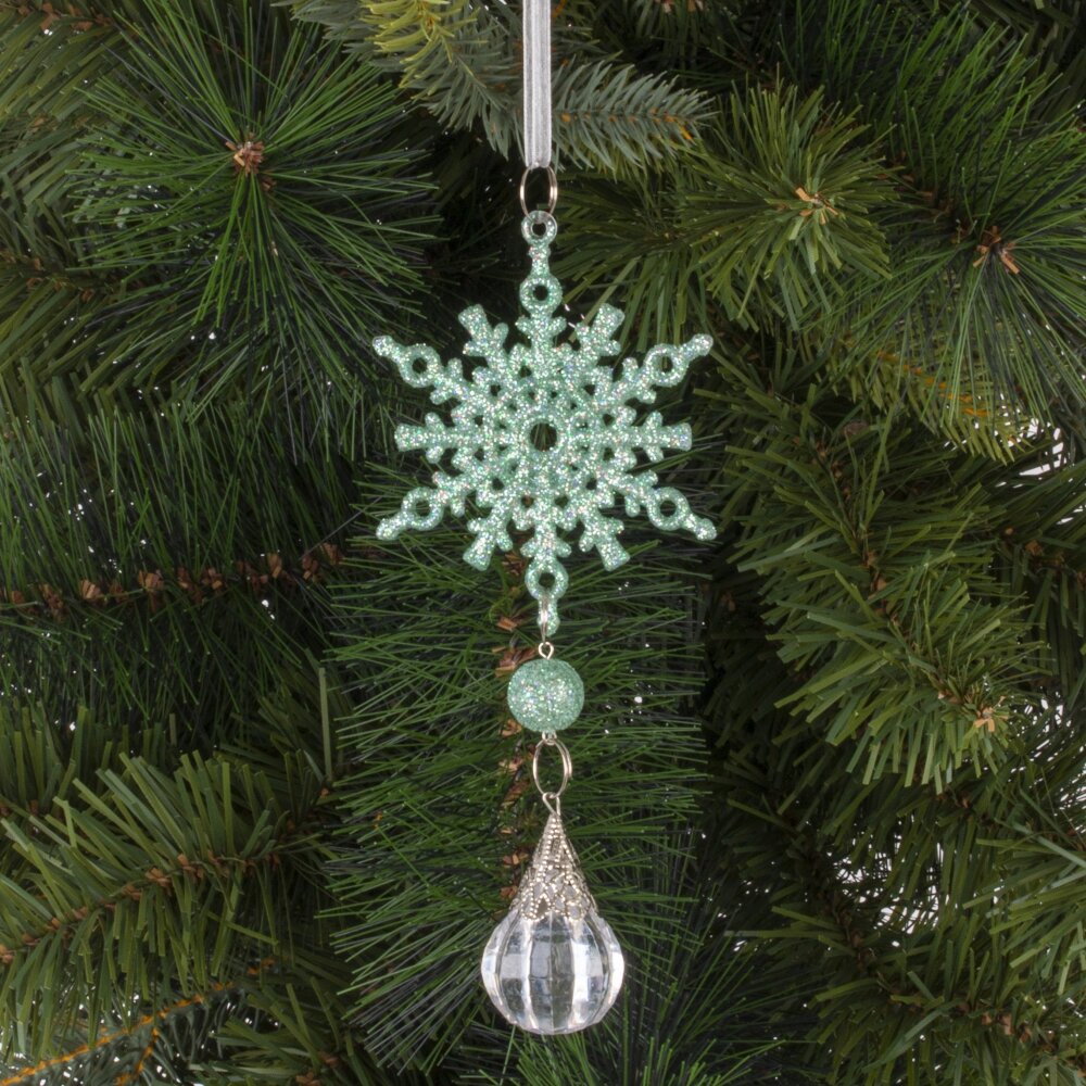 Украшение новогоднее "Снежинка", L9 W2 H16 см оптом Купить Украшение новогоднее "Снежинка", L9 W2 H16 см оптом