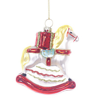 Украшение новогоднее "Лошадка-качалка", L8 W2,5 H10 см оптом