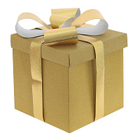 Коробка подарочная (бумага 350г/м2), L25 W25 H25 см оптом
