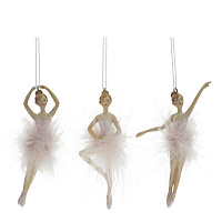 Изделие декоративное подвесное "Балерина", L3,5 W1,5 H12 см, 3в. оптом