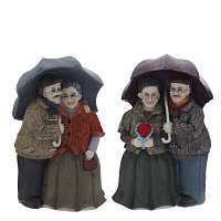 Фигурка декоративная "Бабушка с дедушкой", L12 W9,5 H18,5 см, 2в. оптом