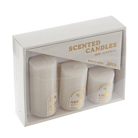 Набор из  3-х свечей, D 4см, L16,5 W4,5 H12,5 см оптом