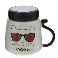 Кружка с крышкой, 400 мл, L13 W10 H11 см оптом