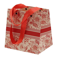 Пакет подарочный M (бумага 250г/м2, блок 12шт), L18,5 W14 H18,5 см оптом