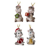 Фигурка декоративная подвесная "Лошадка", L3 W3 H5 см, 4в. оптом