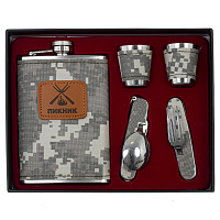 Набор с фляжкой 220 мл, 5 в 1, L21,5 W17 H4 см оптом