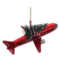 Украшение новогоднее "Самолёт", L16,5 W12,5 H5,5 см оптом
