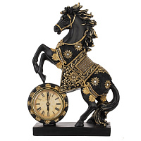 Фигурка декоративная "Лошадь" с часами (AAx1,н.п.), L23 W7 H33 см оптом