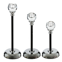 Набор из 3-х подсвечников, L26 W11 H26/25 см оптом