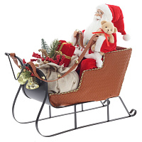 Дед Мороз на санях, L51 W22 H48 см оптом