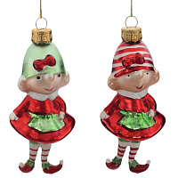 Украшение новогоднее "Эльф", L6 W6 H13,5 см, 2в. оптом