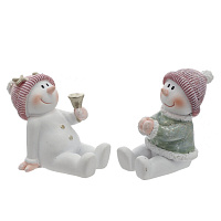 Фигурка декоративная "Снеговик", L2,5 W5 H4,5 см, 2в. оптом