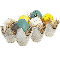 Изделие декоративное "Яйцо пасхальное", набор из 6-ти шт., L15 W9 H7 см оптом