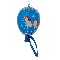 Украшение новогоднее "Воздушный шарик с лошадкой", L7 W7 H11 см оптом