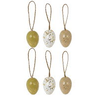 Набор из 6-ти изделий декоративных подвесных "Яйцо" (4*6), L14 W15 H5 см оптом
