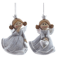 Фигурка декоративная подвесная  "Ангел", L5 W4,5 H7,5, 2в. оптом