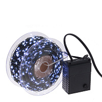 Электрогирлянда "Роса", L100м, 1000 LED, холод бел, 8 тип свеч, 10W, шнур зелен леска, IP20 оптом