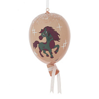 Украшение новогоднее "Воздушный шарик с лошадкой", L7 W7 H11 см оптом