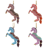 Фигурка декоративная подвесная "Лошадка", L7,5 W1,5 H4,5 см, 4в. оптом