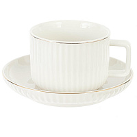 Чашка с блюдцем, 270 мл, L15 W15 H7,5 см оптом