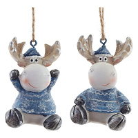 Фигурка декоративная подвесная "Олень",   L4 W4 H5 см, 2в. оптом