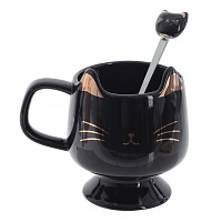 Кружка с ложкой, 280 мл, L12 W9 H11 см оптом