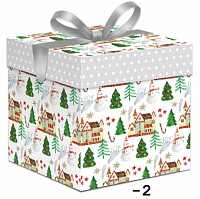 Коробка подарочная (бумага, плотность 350г/м2), L22,5 W22,5 H22,5 см оптом