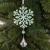 Украшение новогоднее "Снежинка", L6,5 W2 H15 см Украшение новогоднее "Снежинка", L6,5 W2 H15 см оптом
