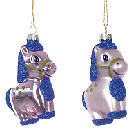 Украшение новогоднее "Лошадка", L7 W3,5 H9,5 см, 2в. оптом