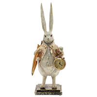 Фигурка декоративная "Кролик" с часами (LR44x1), L15 W12 H37,5 см оптом