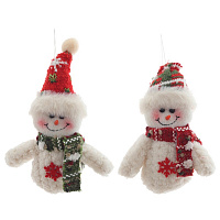 Снеговик подвесной, L12 W7 H18 см, 2в. оптом