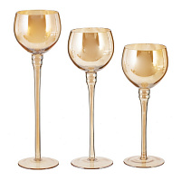 Набор из 3-х подсвечников, L23 W12 H32,5 см оптом