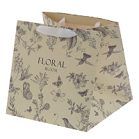 Пакет подарочный M (бумага 210г/м2, блок 12шт), L28 W28 H28 см оптом