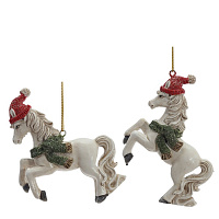Фигурка декоративная подвесная "Лошадка", L8,5 W2,5 H8 см, 2в. оптом
