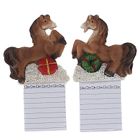 Магнит "Лошадка" с блокнотом, L6 W1,5 H11 см, 2в. оптом