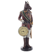 Фигурка декоративная "Лошадь" с часами D5см, (LR44x1), L10,5 W8 H31,5 см оптом