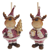 Изделие декоративное подвесное "Олень", L5,5 W4 H11 см, 2в. оптом