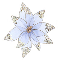 Цветок искусственный "Пуансеттия" (на клипсе), L23 W23 H10 см оптом