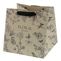 Пакет подарочный M (бумага 210г/м2, блок 12шт), L28 W28 H28 см оптом