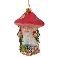 Украшение новогоднее "Гриб", L8 W8 H13 см оптом