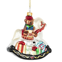 Украшение новогоднее "Лошадка-качалка", L9 W3,5 H10 см оптом