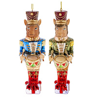 Украшение новогоднее "Лошадь", L5 W5 H17 см, 2в. оптом