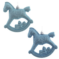 Набор из 2шт, Украшение новогоднее "Лошадка", L10 W5 H11 см оптом