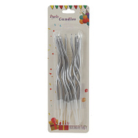 Набор из 12-ти свечей для торта, L6,5 W1,5 H20 см оптом