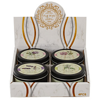 Свеча ароматическая (блок микс 4шт), D 6 см, L6 W6 H4 см, 4в. оптом