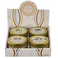 Свеча ароматическая (блок микс 4шт), D 6 см, L6 W6 H4 см, 4в. оптом