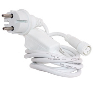 Шнур с адаптером и вилкой для уличной гирлянды, D 0,5 см L150 W3 H2 см оптом