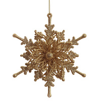 Изделие декоративное подвесное "Снежинка", L12 W6 H13 см оптом