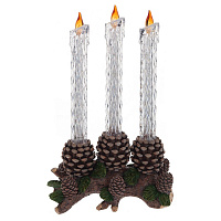 Изделие декоративное "Свечи" (подсветка, 2хАА), L26 W12 H39 см оптом